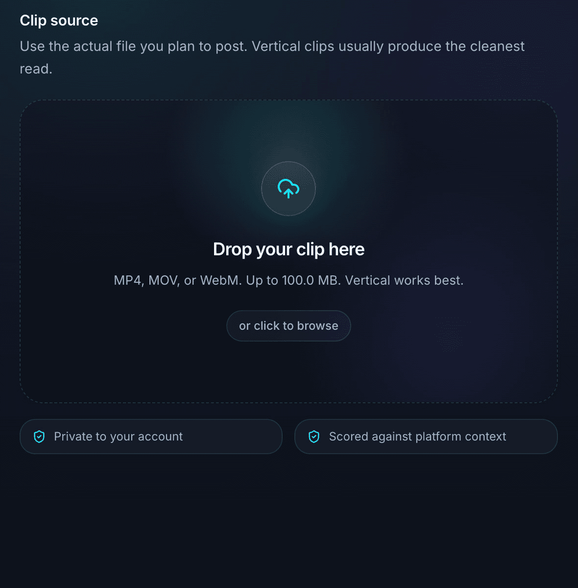 Upload your clip
